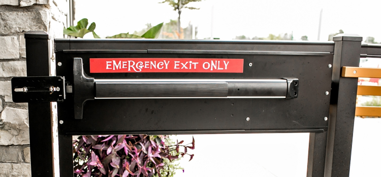 emergency push bar installation in Parkway